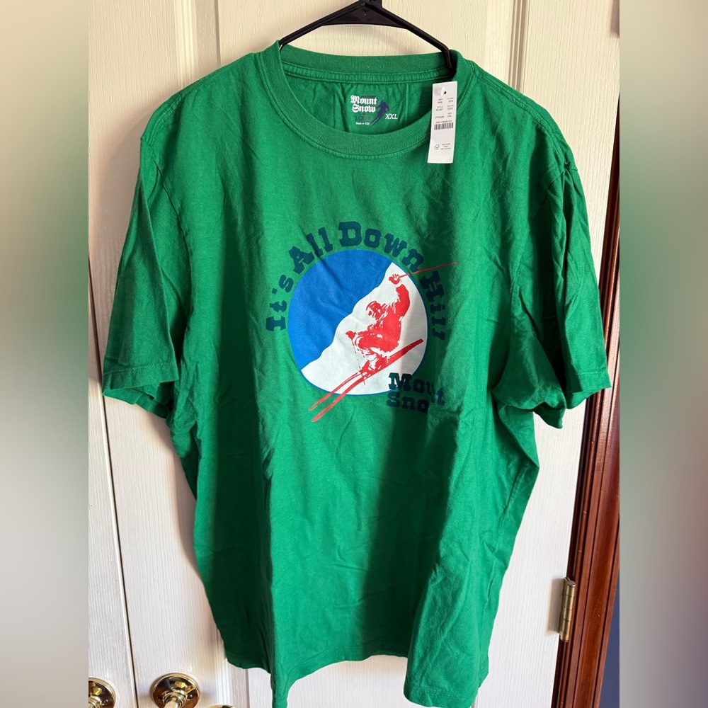 NWT MENS JCREW MOUNT SNOW GRAPHIC T-SHIRT (MADE IN USA)